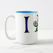 IK BEN fancy tweetonige mok (Links)