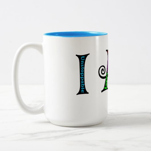 IK BEN fancy tweetonige mok (Links)