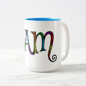 IK BEN fancy tweetonige mok (Voorkant rechts)