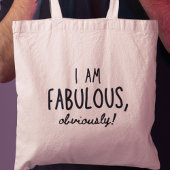 Ik ben fantastisch, natuurlijk grappig cool modern tote bag