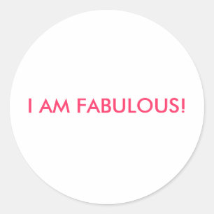 IK BEN FANTASTISCH! RONDE STICKER