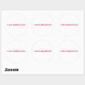 IK BEN FANTASTISCH! RONDE STICKER (Vel)