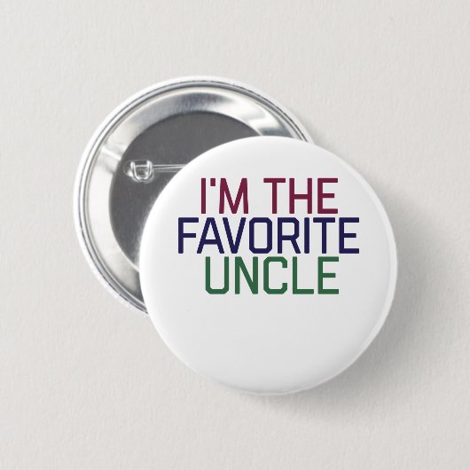 IK BEN FAVORITE UNCLE RONDE BUTTON 5,7 CM (Voorkant /achterkant)