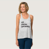 Ik ben fel, sterk, gefocust en krachtig grijs tanktop (Volledige Voorkant)