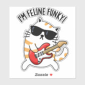 Ik ben Feline Funky Cat Pun Sticker (Vel)