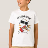Ik ben Feline Funky Cat Pun T-shirt (Voorkant)