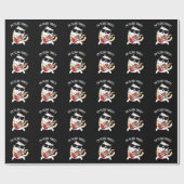 Ik ben Feline Funky Funny Cat Pun Dark BG Cadeaupapier (Vlak)
