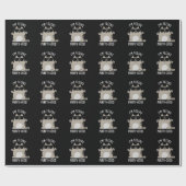 Ik ben Feline Gesponnen-ty Good Funny Cat Pun Dark Cadeaupapier (Vlak)