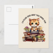Ik ben Feline goed over dit schooljaar Briefkaart (Voorkant / Achterkant)