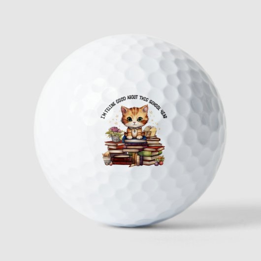Ik ben Feline goed over dit schooljaar Golfballen (Voorkant)