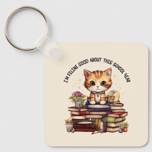 Ik ben Feline goed over dit schooljaar Sleutelhanger (Voorkant)