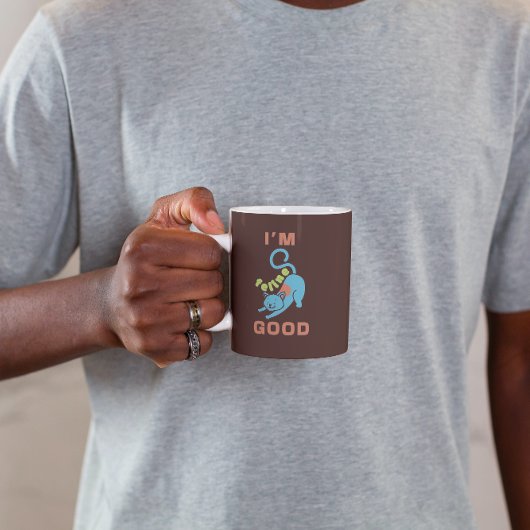 Ik ben feline goede blauwe bruine kat koffiemok