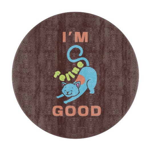 Ik ben feline goede blauwe bruine kat snijplank (Voorkant)