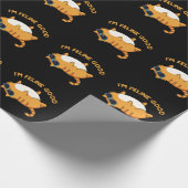 Ik ben Feline Good Funny Fat Cat Pun Cadeaupapier (Hoek)