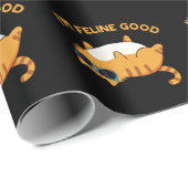 Ik ben Feline Good Funny Fat Cat Pun Cadeaupapier (Rol Hoek)