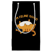 Ik ben Feline Good Funny Fat Cat Pun Klein Cadeauzakje (Voorkant)
