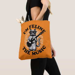 Ik ben Feline The Music   Kat voor gitaarspeler Tote Bag
