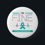Ik ben Fijne PTSD Warrior Ronde Button 5,7 Cm<br><div class="desc">Ik ben Fijn PTSS Warrior Ondersteuning PTSS Awareness Gifts</div>