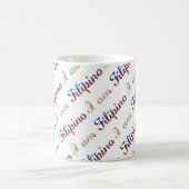 Ik ben Filippino National Pride Typography Pattern Koffiemok (Center)