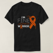 Ik ben Fine ADHD Warrior Awareness Feather T-shirt (Design voorkant)