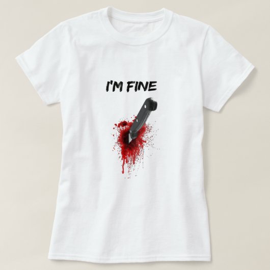 Ik ben Fine Bloody (Achterkant) T-Shirt Copy (Design voorkant)