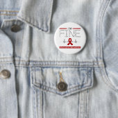 Ik ben Fine Brain Aneurysm Warrior Ronde Button 5,7 Cm (In situ)