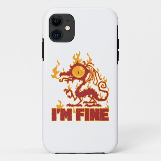 Ik ben Fine Burning Dragon Case-Mate iPhone Case (Achterkant)