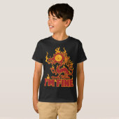 Ik ben Fine Burning Dragon T-shirt (Voorkant volledig)