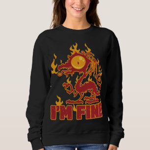Ik ben Fine Burning Dragon Trui