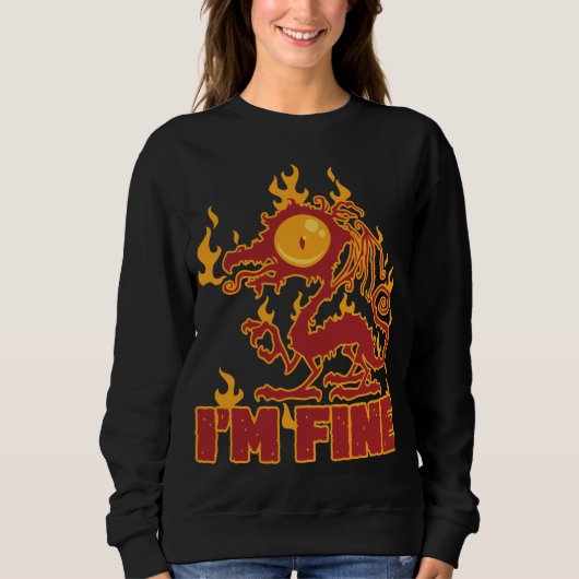 Ik ben Fine Burning Dragon Trui (Voorkant)