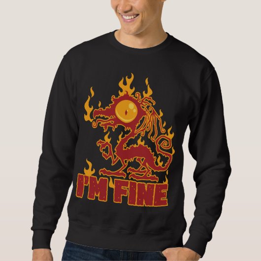 Ik ben Fine Burning Dragon Trui (Voorkant)