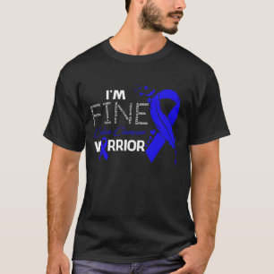 Ik ben Fine Colon Cancer Warrior Awareness Feather T-shirt