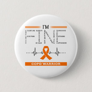 Ik ben Fine COPD Warrior Ronde Button 5,7 Cm