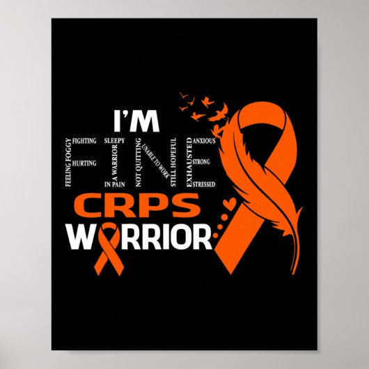 Ik ben Fine Corps Warrior Awareness Feather Poster (Voorkant)