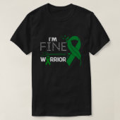 Ik ben Fine Depression Warrior Awareness Feather T-shirt (Design voorkant)