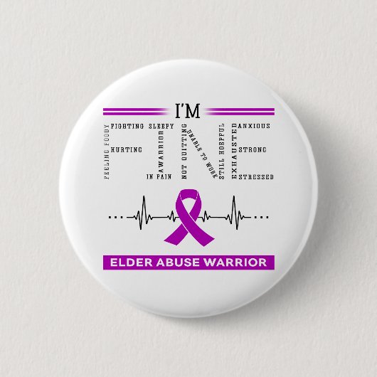 Ik ben Fine Elder Abuse Warrior Ronde Button 5,7 Cm (Voorkant)
