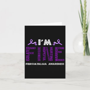 Ik ben Fine Fibromyalgia Warrior Fibro Awareness P Kaart