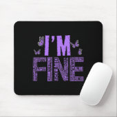 Ik ben Fine Fibromyalgia Warrior Fibro Awareness P Muismat (Met muis)