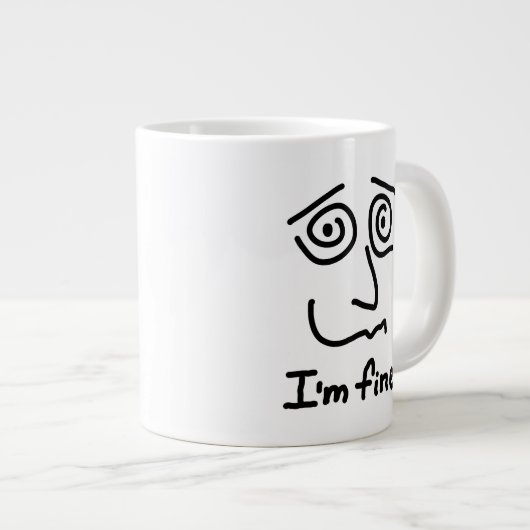 IK BEN FINE Jumbo Mok (Voorkant rechts)