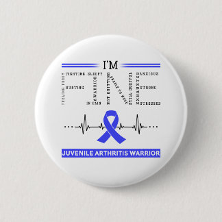 Ik ben Fine Juvenile Artritis Warrior Ronde Button 5,7 Cm