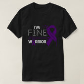 Ik ben Fine Leiomyosarcoma Warrior Awareness Feath T-shirt (Design voorkant)