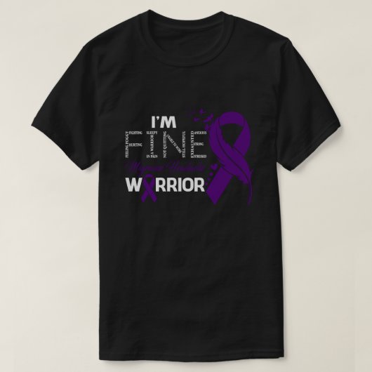 Ik ben Fine Migraine Headache Warrior Awareness Fe T-shirt (Design voorkant)