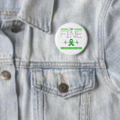 Ik ben Fine Non-Hodgkin's Lymphoma Warrior Ronde Button 5,7 Cm (In situ)