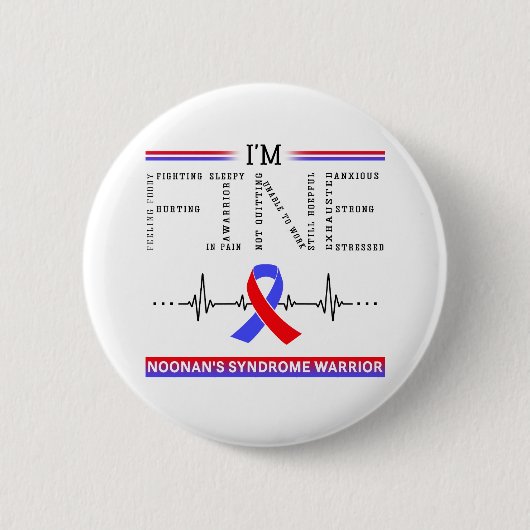 Ik ben Fine Noonans Syndrome Warrior Ronde Button 5,7 Cm (Voorkant)
