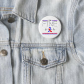 Ik ben Fine Noonans Syndrome Warrior Ronde Button 5,7 Cm (In situ)