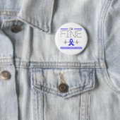 Ik ben Fine Osteogenesis Imperfecta Warrior Ronde Button 5,7 Cm (In situ)