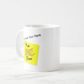 Ik ben Fine Post-it Note Koffiemok (Voorkant links)
