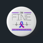 Ik ben Fine Reumatoïde Artritis Warrior Ronde Button 5,7 Cm<br><div class="desc">Ik ben een goede reumatoïde artritis krijger ondersteuning reumatoïde artritis bewustzijnsgeschenken</div>