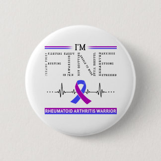 Ik ben Fine Reumatoïde Artritis Warrior Ronde Button 5,7 Cm