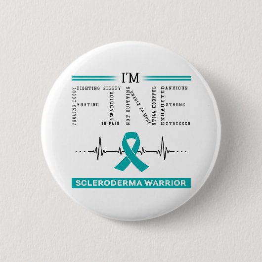 Ik ben Fine Scleroderma Warrior Ronde Button 5,7 Cm (Voorkant)